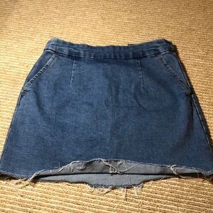 F21 Denim Mini Skirt with Pockets